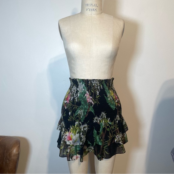 ISABEL MARANT Etoilé Smocked Floral Skirt - Picture 2 of 8
